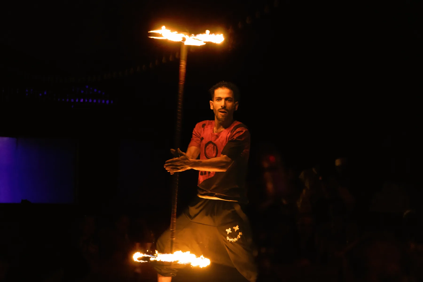 Fire show, tanoura and dinner